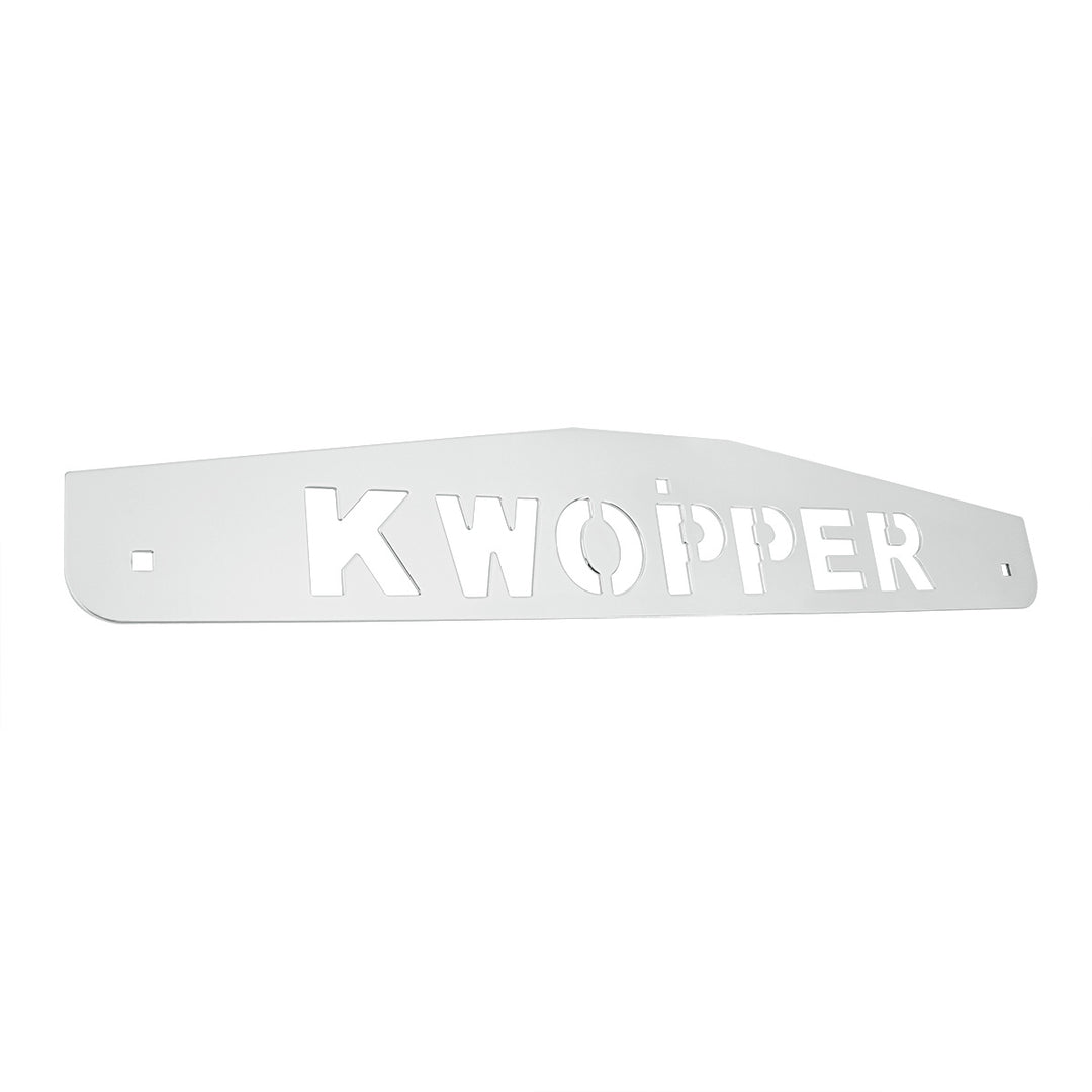 4" x 24" Chrome Kwopper Bottom Mud Flap Plate - Bolt Thru