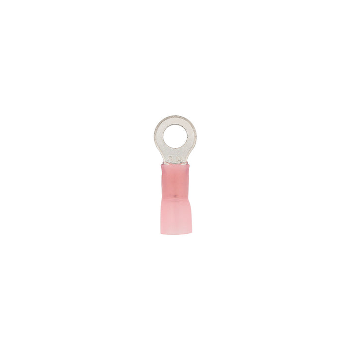 8 AWG 5/16" Stud CS Heat Shrink Ring Terminal - Pink (4-Pack)