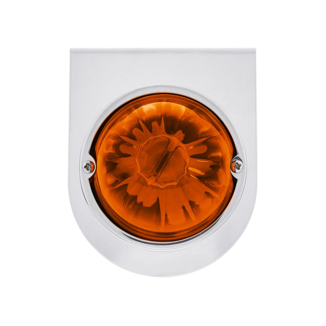 UltraBurst Glass Watermelon Light With Stainless Steel Light Bracket Kit - Amber LED/Dark Amber Lens