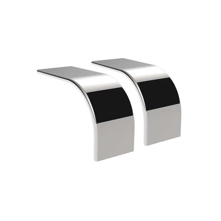 80" 430 Stainless Steel (16ga) Roll Formed Edge Smooth Half Fender/Long Drop - Stainless Steel Series (Pair)