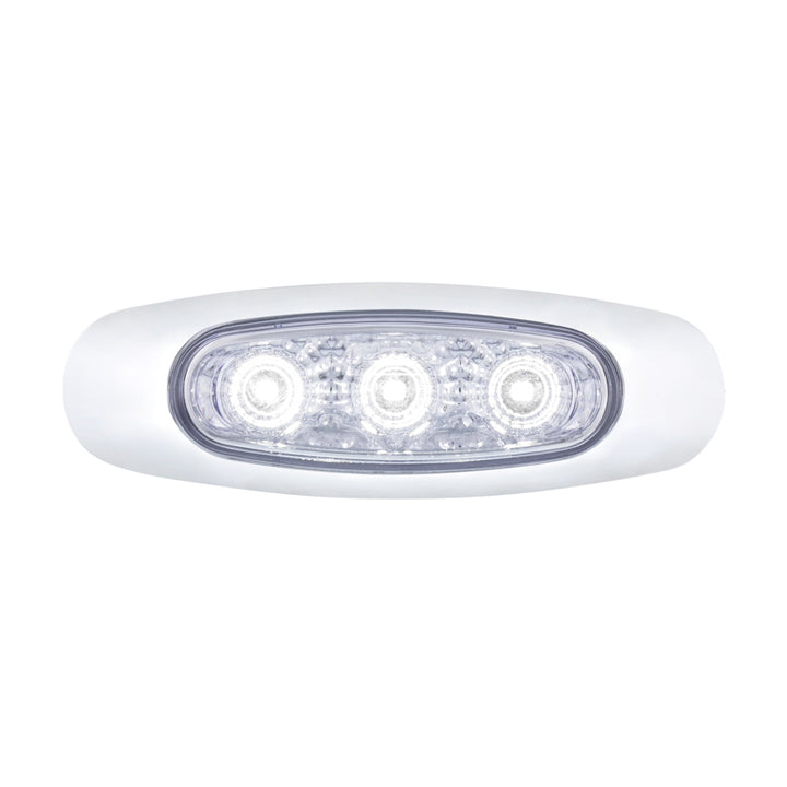 5 LED Reflector Light (Auxiliary/Utility) With Side Ditch Light - White LED/Clear Lens (Bulk)