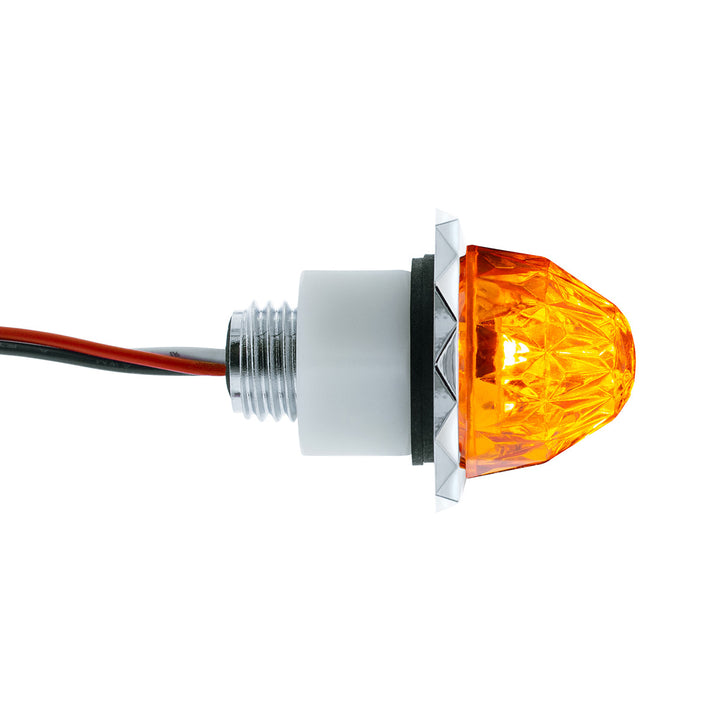 2 LED Dual Function Mini Crystal Watermelon Light (Clearance/Marker) - Amber LED/Amber Lens