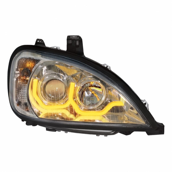 Chrome Projection Headlight With Dual Function Light Bar For 2001-2020 Freightliner Columbia - Passenger