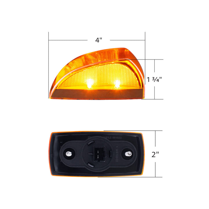 8 LED Cab Light For Freightliner M2 - Amber LED/Amber Lens