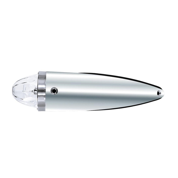 Chrome Die Cast Torpedo Cab Light With Watermelon Glass Lens &amp; 1156 Bulb - Clear