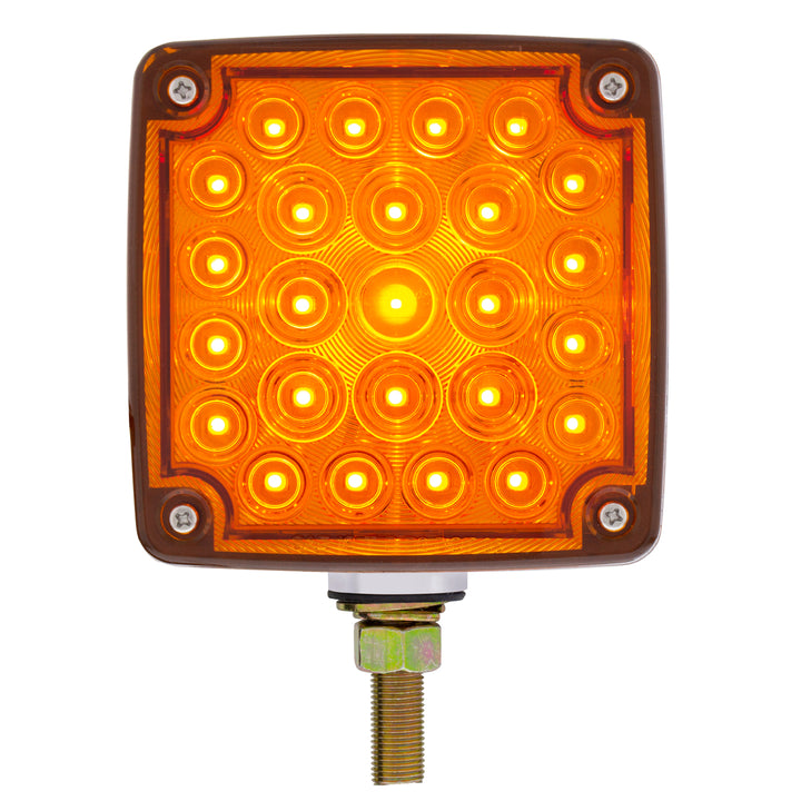 52 LED Single Stud Double Face Turn Signal Light (Driver) - Amber &amp; Red LED/Amber &amp; Red Lens