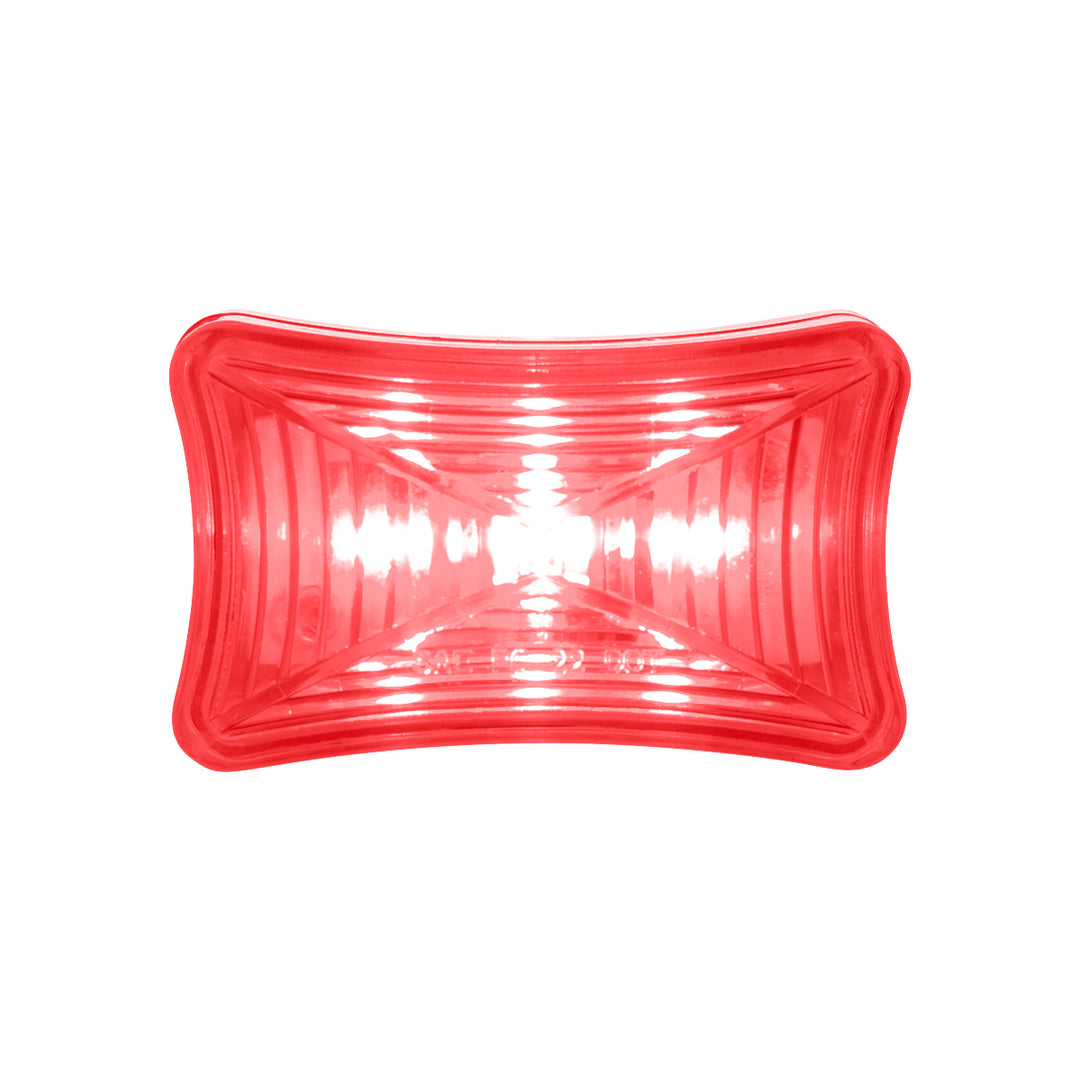3 LED Rectangular Clearance/Marker Light - Red LED/Red Lens