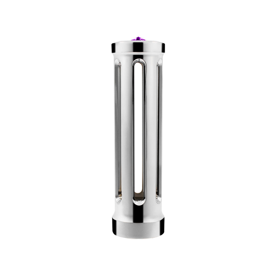 M30 x 3.5 Thread-On Sonoma Style Gearshift Knob - Purple Crystal/Chrome