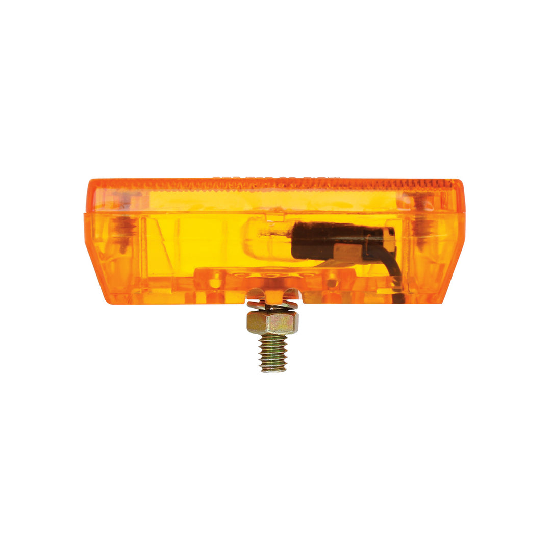 Rectangular Light (Clearance/Marker) With Reflex Lens - Amber Lens
