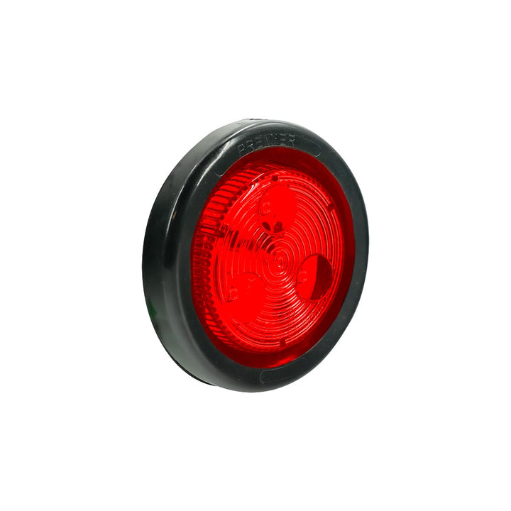 3 LED 2" Round Low Profile Light Kit (Clearance/Marker) - Red LED/Lens