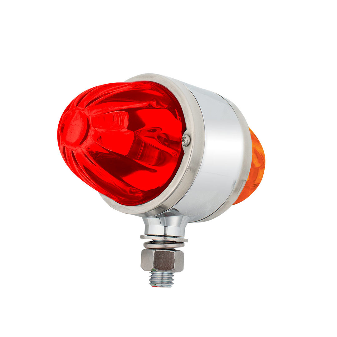 UltraBurst Chrome Double Face Glass Watermelon Light - Amber &amp; Red LED/Amber &amp; Red Lens