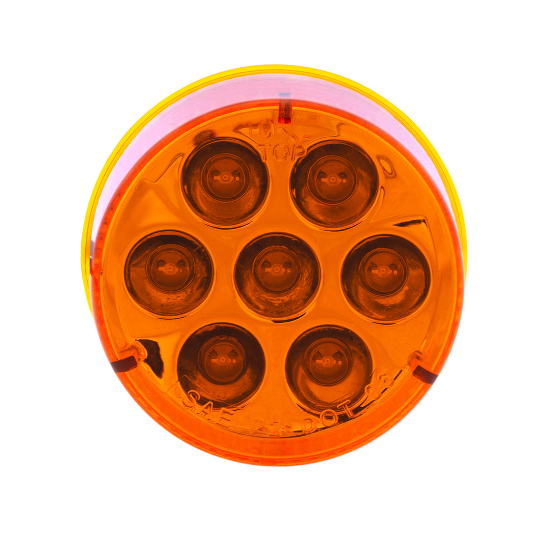 7 LED 2" Round Light (Clearance/Marker) - Amber LED/Amber Lens (Bulk)