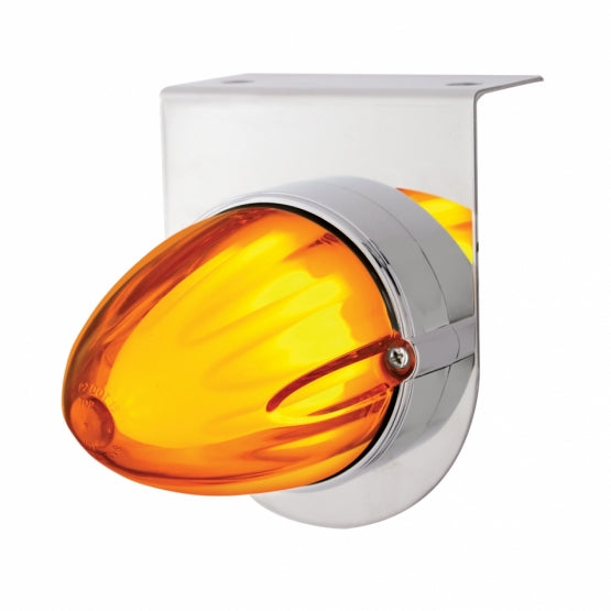Stainless Steel Bracket With 9 LED Dual Function Watermelon GloLight - Amber LED/Amber Lens