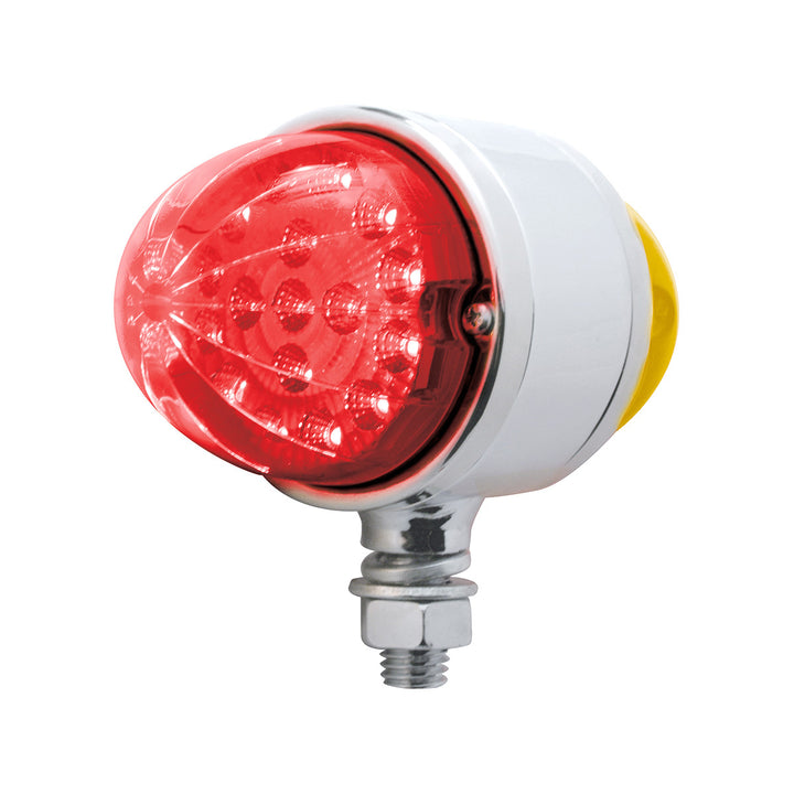 17 LED Dual Function Reflector Double Face Light - Amber &amp; Red LED/Amber &amp; Red Lens