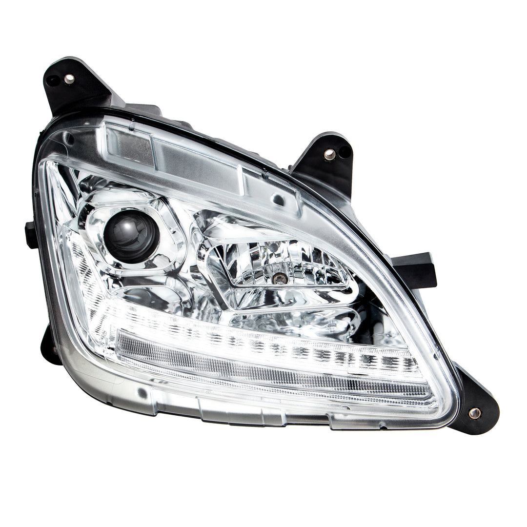 Chrome Projection Headlight With LED Sequential Turn and DRL For 2012-2021 Peterbilt 579 - Passenger