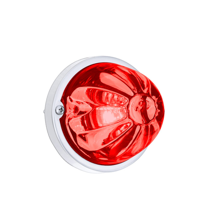 Glass Watermelon Light Kit With LED Light - Red LED/Red Lens