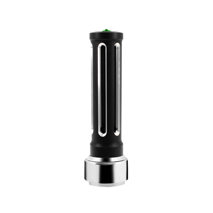 Thread-On Matte Black Sonoma Style Gearshift Knob With LED 9/10 Speed Adapter - Dark Green Crystal/Green LED