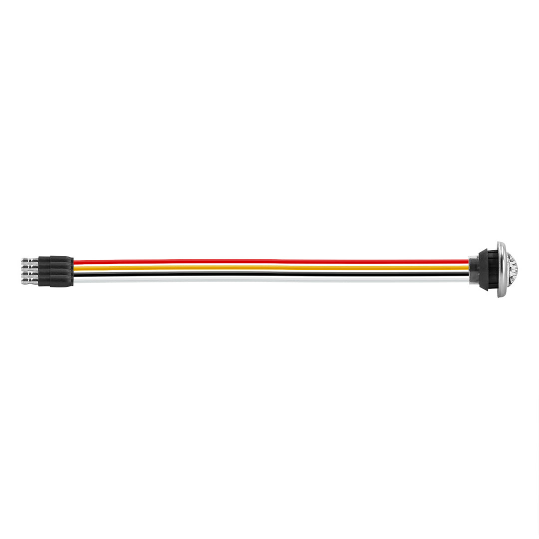 2 LED 3/4" Mini Dual Function Double Fury Light (Clearance/Marker) - Amber &amp; Green LED/Clear Lens