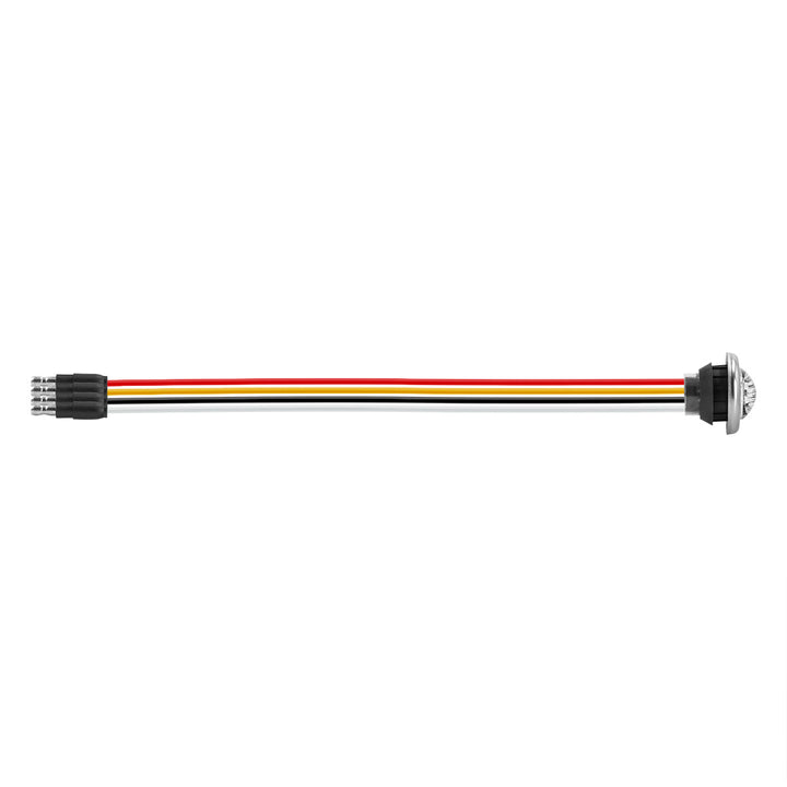 2 LED 3/4" Mini Dual Function Double Fury Light (Clearance/Marker) - Amber &amp; Green LED/Clear Lens