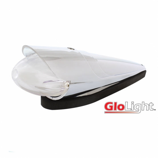 9 LED Dual Function GloLight Watermelon Grakon 1000 Style Cab Light Kit With Visor - Amber LED/Clear Lens