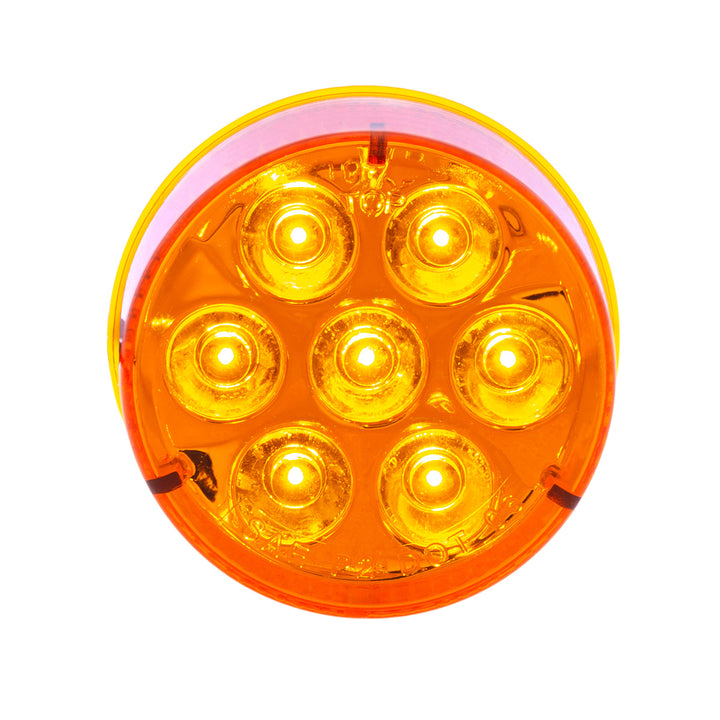 7 LED 2" Round Light (Clearance/Marker) - Amber LED/Amber Lens (Bulk)