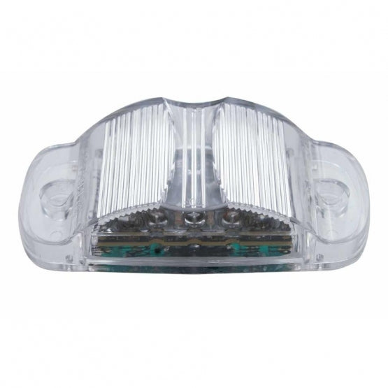 14 LED Rectangular Light (Clearance/Marker) - Amber LED/Clear Lens (Bulk)