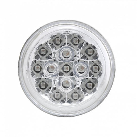 15 LED 2-3/8" Turn Signal Light For Motorcycle - Amber LED/Clear Lens
