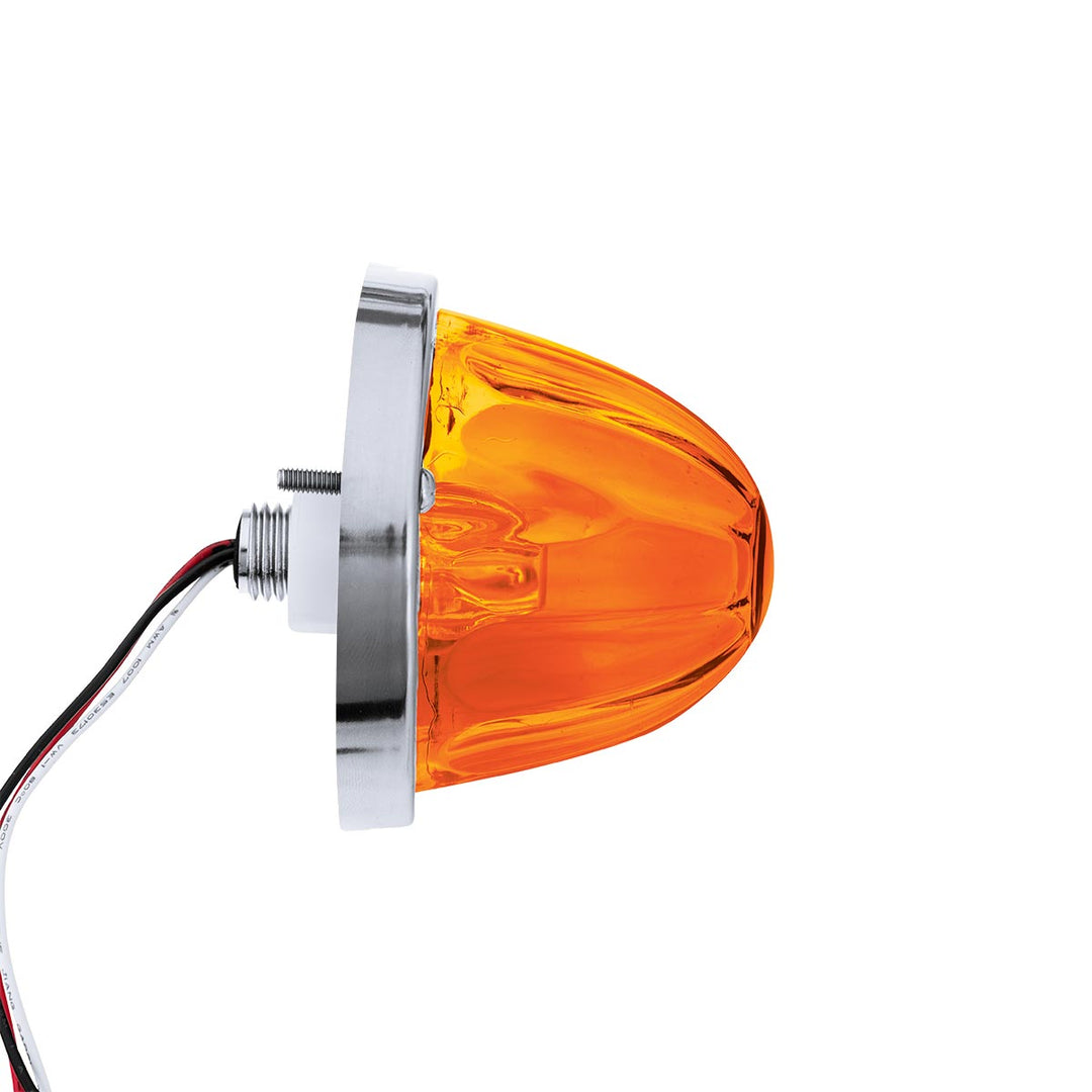 Glass Watermelon Light Kit With 2 LED Light - Amber LED/Amber Lens