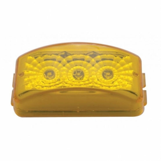 3 LED Reflector Light (Clearance/Marker) - Amber LED/Amber Lens