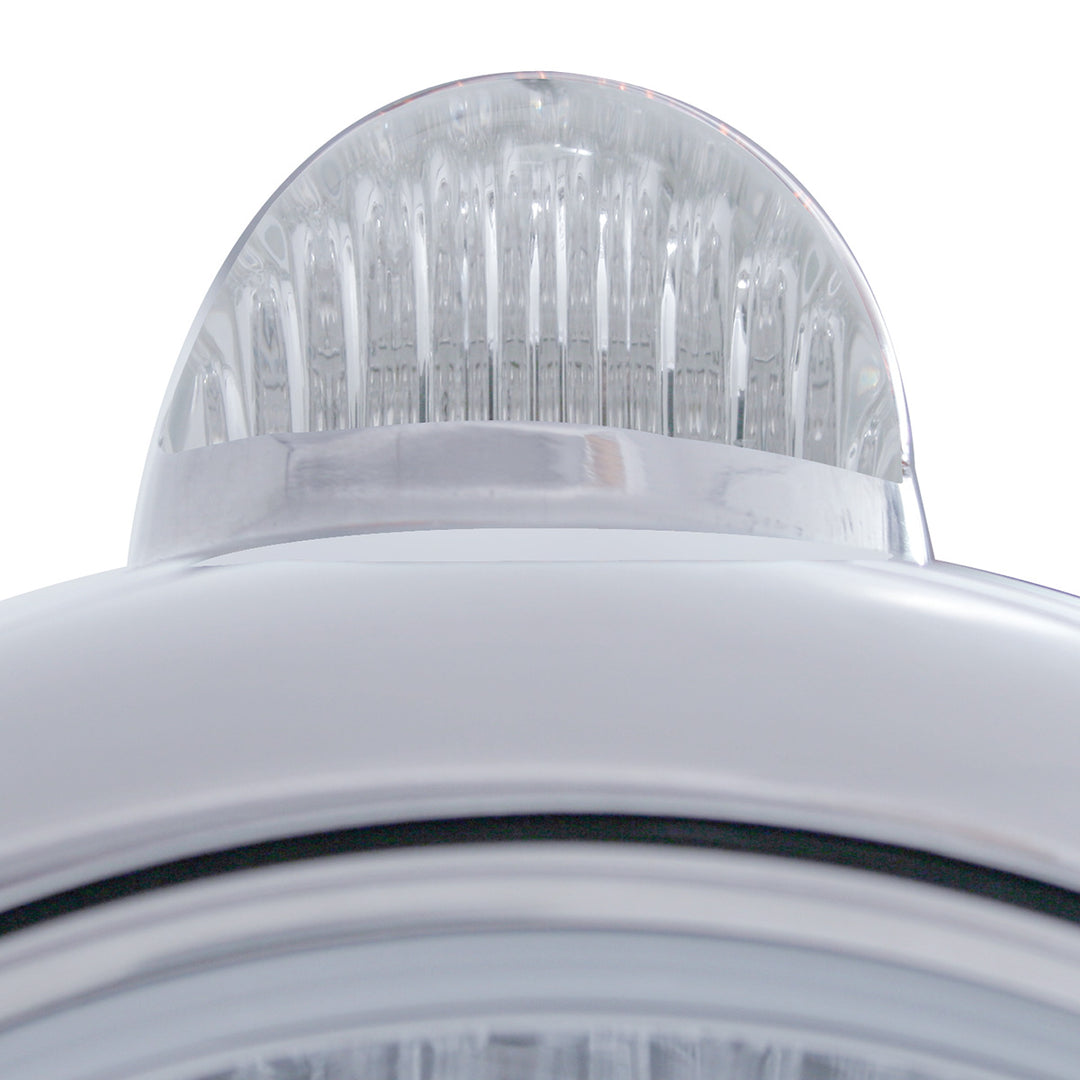 Stainless Steel Guide 682-C Headlight 6014 &amp; Dual Mode LED Signal - Clear Lens