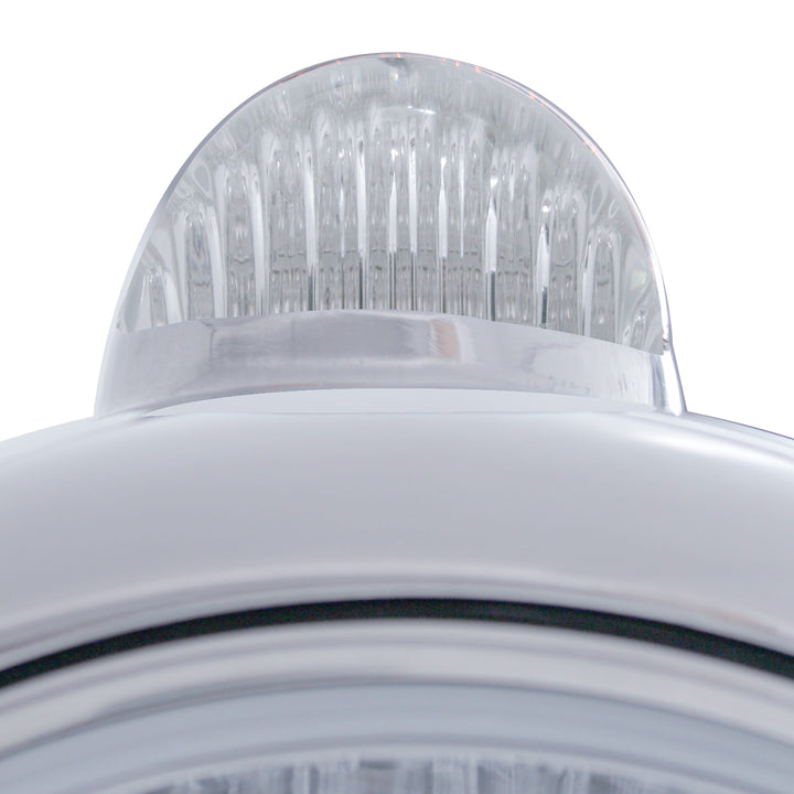 Stainless Steel Guide 682-C Headlight 6014 &amp; Dual Mode LED Signal - Clear Lens