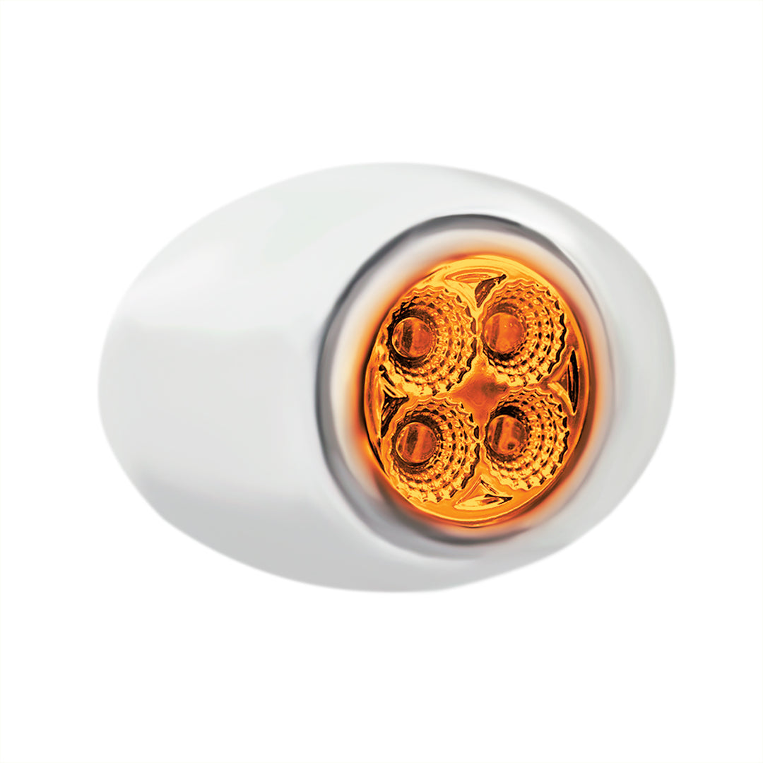 4 LED Double Fury Light (Clearance/Marker) - Amber &amp; Blue LED/Clear Lens