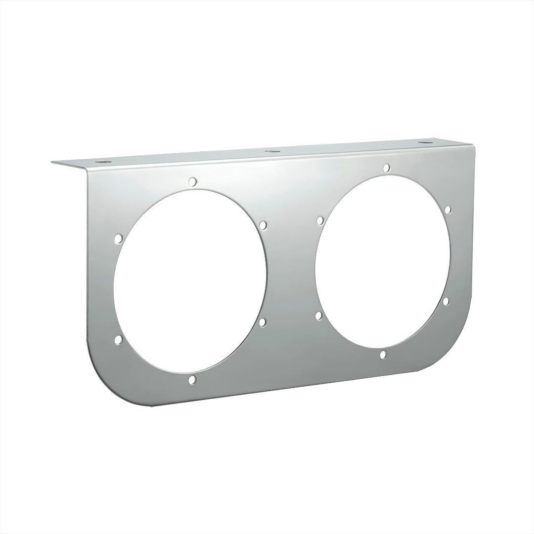 Stainless Light Bracket With 2 x 4" Light Cutouts