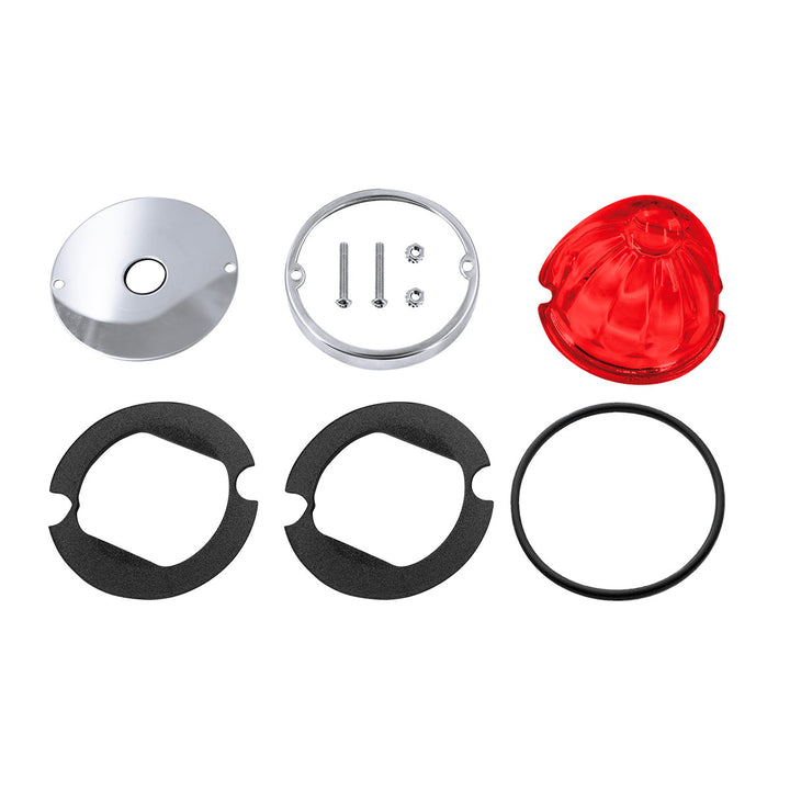 Glass Watermelon Light Kit For 3/4" Mini Light - Red Lens