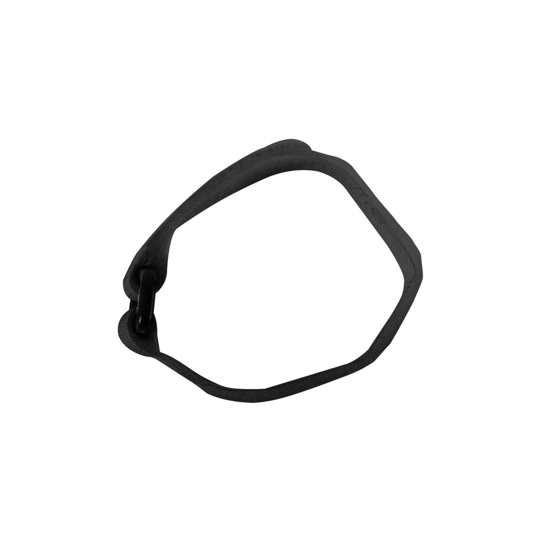 8" x 3/4" Black Hook &amp; Loop Velcro Strip - Tie Fasteners with Buckle (8-Pack)