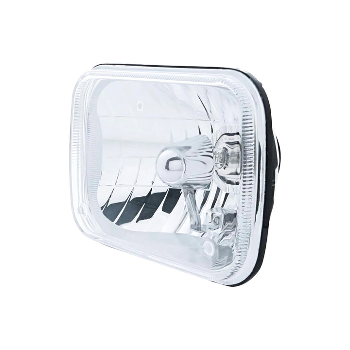 5" x 7" Crystal Rectangular Headlight - Plastic Lens