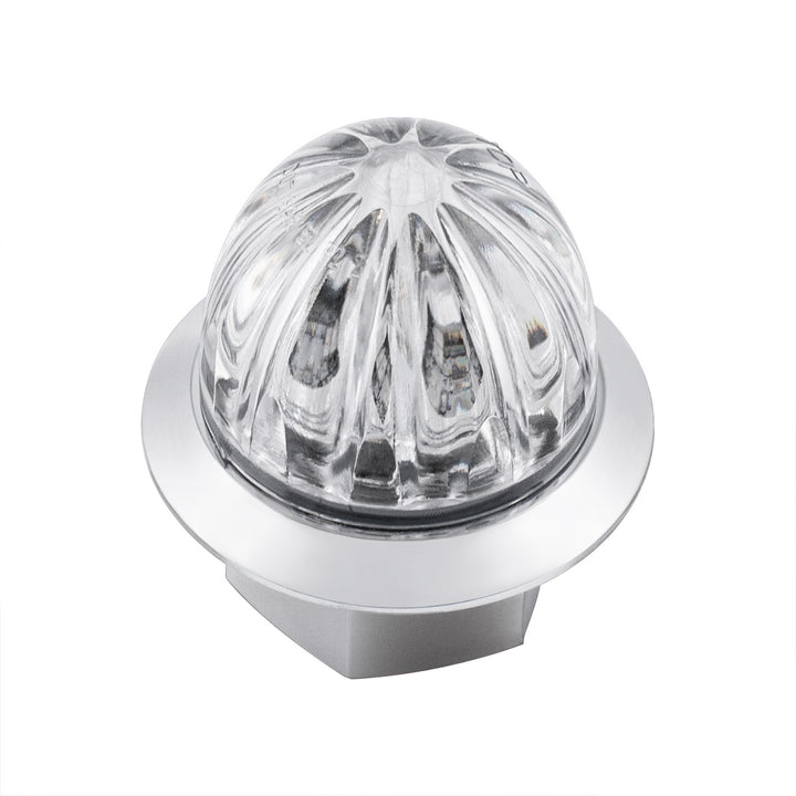 4 LED 1-1/8" Watermelon Double Fury Light With Clear Lens (Clearance/Marker) - Red &amp; White LED