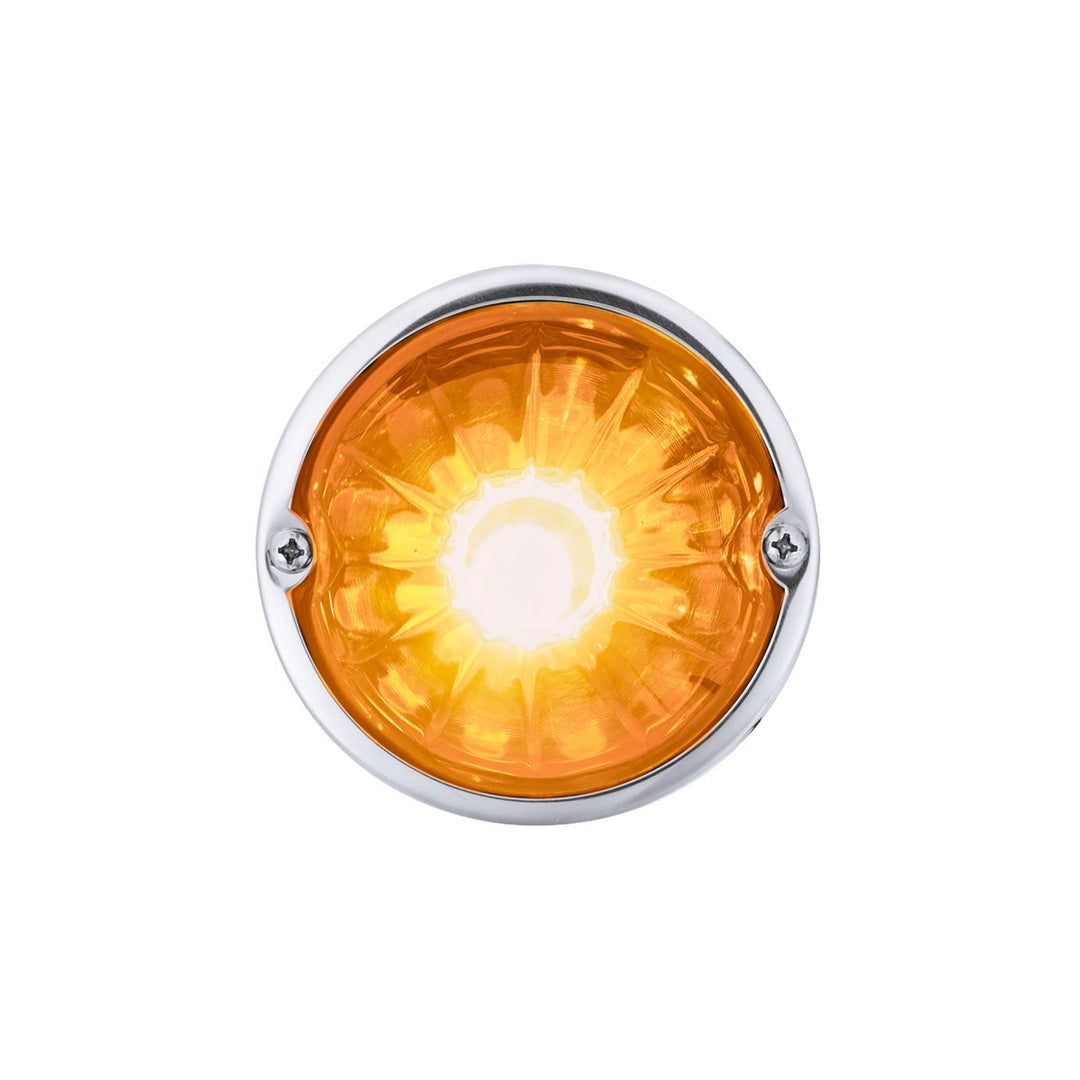 Glass Watermelon Light Kit With LED Light - Amber LED/Dark Amber Lens