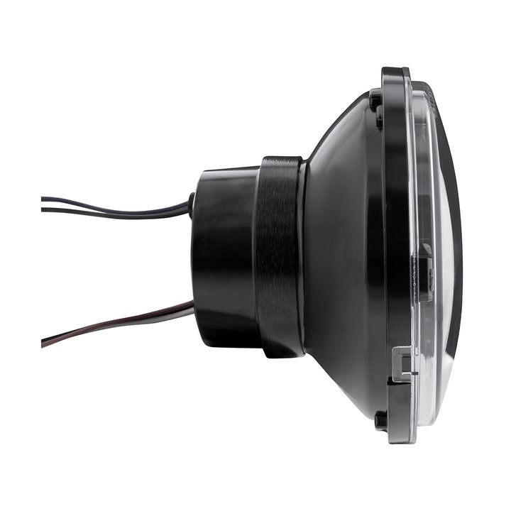 ULTRALIT - 20 High Power LED 5-3/4" Motorcycle Headlight With LED DRL/Position Light - Black