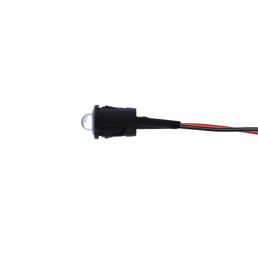 Single LED Snap - In Indicator Light - White/Clear (Bulk)
