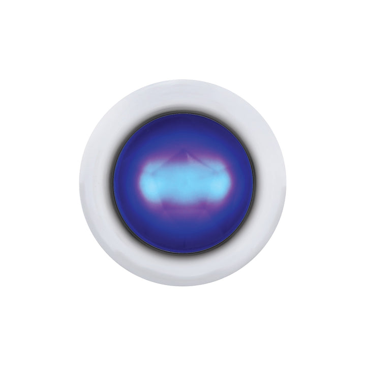 3 LED Dual Function 3/4" Mini Light (Clearance/Marker) With Crystal Lens - Blue LED/Blue Lens