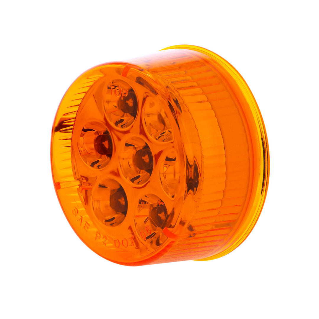 7 LED 2" Round Light (Clearance/Marker) - Amber LED/Amber Lens (Bulk)