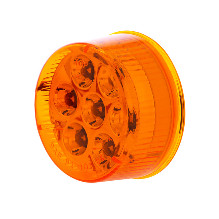 7 LED 2" Round Light (Clearance/Marker) - Amber LED/Amber Lens (Bulk)