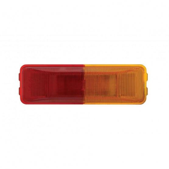 6 LED Rectangular Fender Mount Light (Clearance/Marker) With Amber &amp; Red Lens (Bulk)