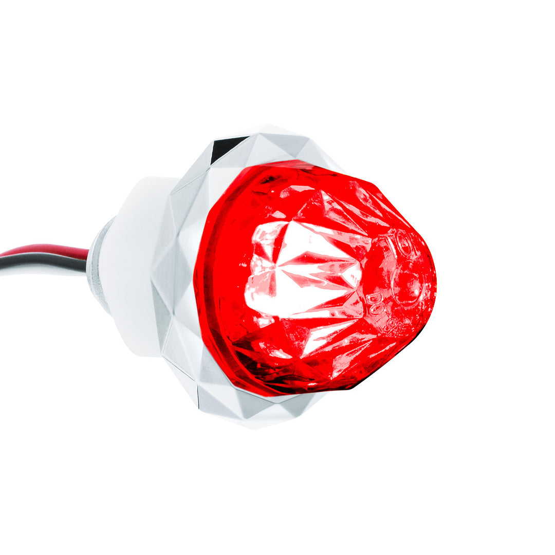 2 LED Dual Function Mini Crystal Watermelon Light (Clearance/Marker) - Red LED/Red Lens