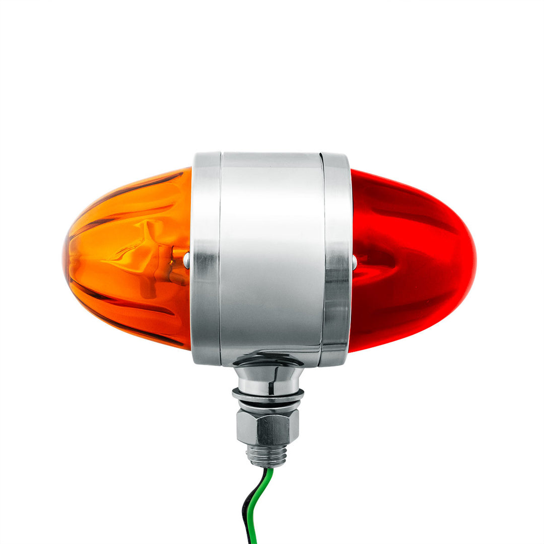 UltraBurst Chrome Double Face Glass Watermelon Light - Amber &amp; Red LED/Amber &amp; Red Lens