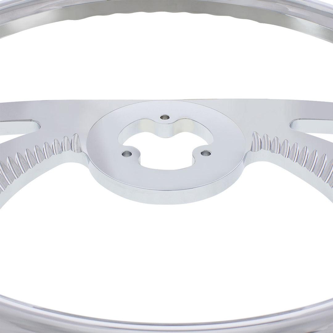 18" Chrome Aluminum "Scorpion" Style Steering Wheel