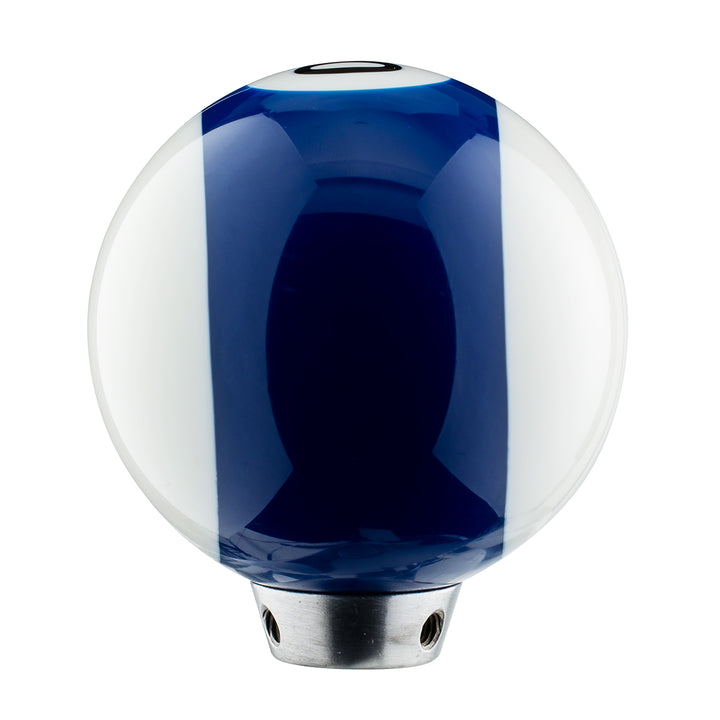 Number 10 Pool Ball Gearshift Knob - Gloss Blue Striped
