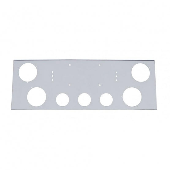Stainless Steel Rear Center Light Panel With Four 4" Light Cutouts &amp; Three 2-1/2" Light Cutouts
