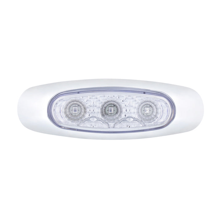 5 LED Reflector Light (Auxiliary/Utility) With Side Ditch Light - Red LED/Clear Lens (Bulk)